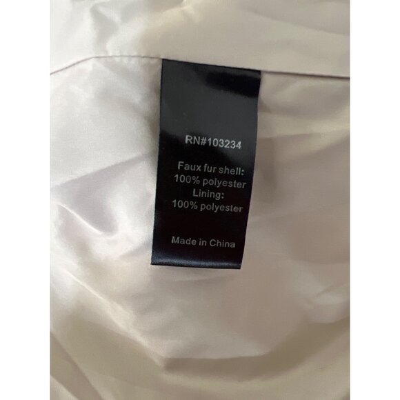 NWT Adrienne Landau faux for fur long coat jacket size M medium - Picture 7 of 7